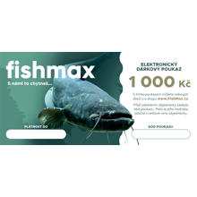 FISHMAX - Elektronický darčekový poukaz v hodnote 1 000 Kč