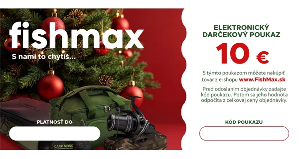FISHMAX - Elektronický darčekový poukaz v hodnote 10 € VIANOCE