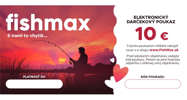 FISHMAX - Elektronický darčekový poukaz v hodnote 10 € Z LÁSKY