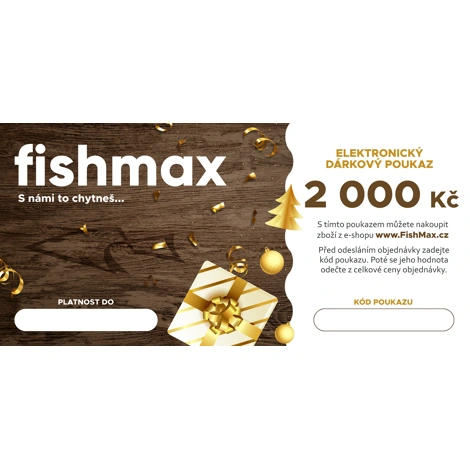 FISHMAX - Elektronický darčekový poukaz v hodnote 2 000 Kč DARČEK