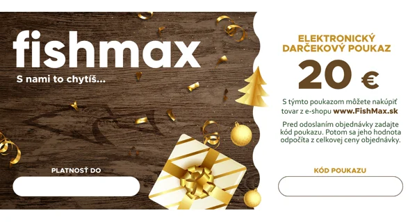 FISHMAX - Elektronický darčekový poukaz v hodnote 20 € DARČEK