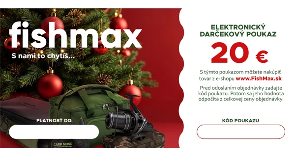FISHMAX - Elektronický darčekový poukaz v hodnote 20 € VIANOCE