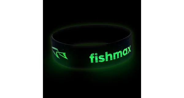 FISHMAX - Náramok s logom fosforeskujúci veľ. M