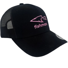 FISHMAX - Šiltovka s logom Čierna Ružová