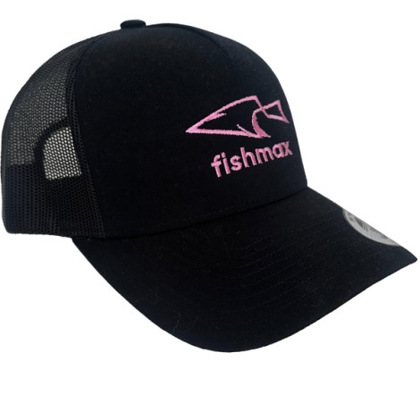 FISHMAX - Šiltovka s logom Čierna Ružová