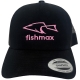 FISHMAX - Šiltovka s logom Čierna Ružová