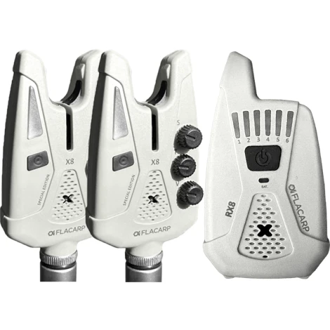 FLACARP - Sada signalizátorov X8 + príposluch RX8 2+1 Biela