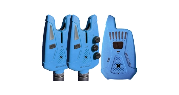 FLACARP - Sada signalizátorov X8 + príposluch RX8 2+1 Modrá