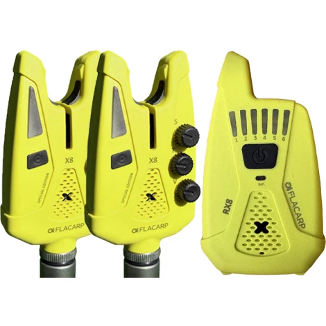 FLACARP - Sada signalizátorov X8 + príposluch RX8 2+1 Žltá