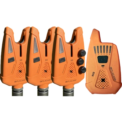 FLACARP - Sada signalizátorov X8 + príposluch RX8 3+1 Oranžová