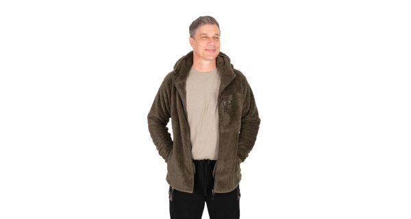FOX - Bunda Khaki HD Premium Full Zip Teddy Jacket veľ. M