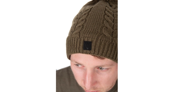 FOX - Čiapka Khaki Knitted Bobble