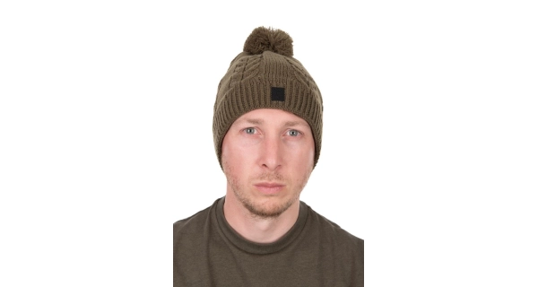 FOX - Čiapka Khaki Knitted Bobble