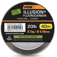 FOX - Fluorocarbon Edges Illusion Hooklink Leader Narutals Green 0,40 mm 9,1 kg 40 m