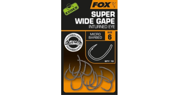 FOX - Háčiky Edges Armapoint Super Wide Gape Inturned Eye veľ. 4 10 ks