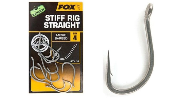 FOX - Háčiky Edges Stiff Rig Straight Barbless veľ. 8