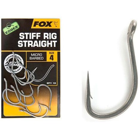 FOX - Háčiky Edges Stiff Rig Straight Barbless veľ. 8