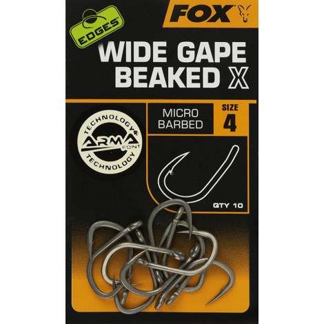 FOX - Háčiky Edges Wide Gape Beaked X Hooks veľ. 4 10 ks