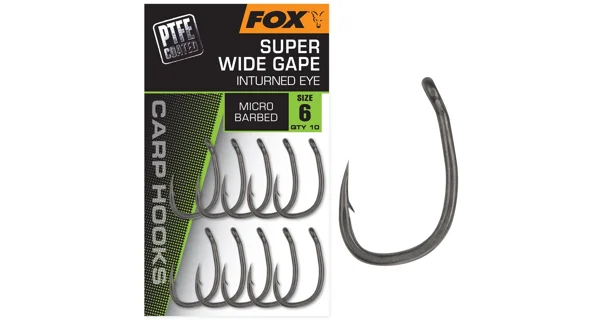 FOX - Háčiky Super Wide Gape In-Turned Eye veľ. 4 10 ks