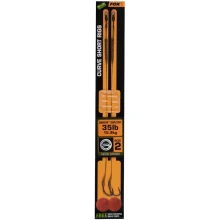 FOX - Hotový náväzec Edges Curve Short Rigs veľ. 2 35 lb Camotex Semi Stiff 2 ks