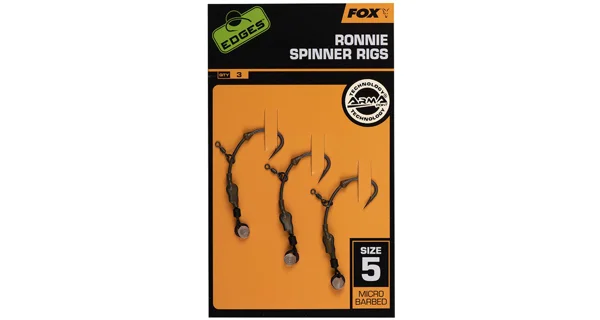 FOX - Hotový náväzec Edges Ronnie Spinner Rigs Medium Curve veľ. 5 3 ks