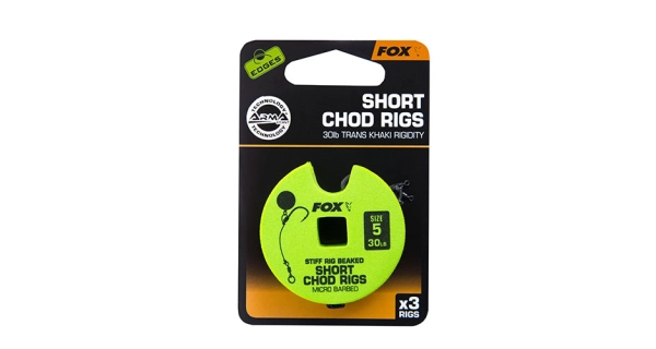 FOX - Hotový náväzec Edges Stiff Chod Rig Short 6 25 lb 3 ks
