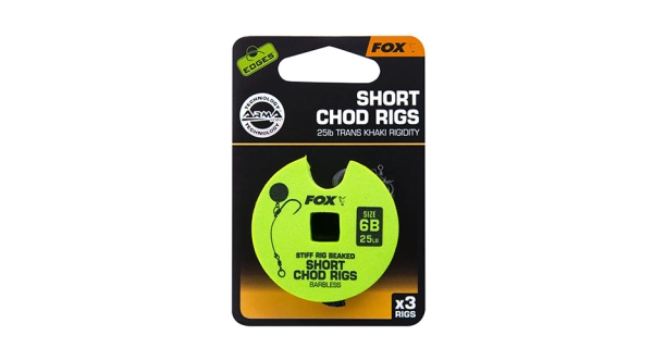 FOX - Hotový náväzec Edges Stiff Chod Rig Short 6 25 lb 3 ks