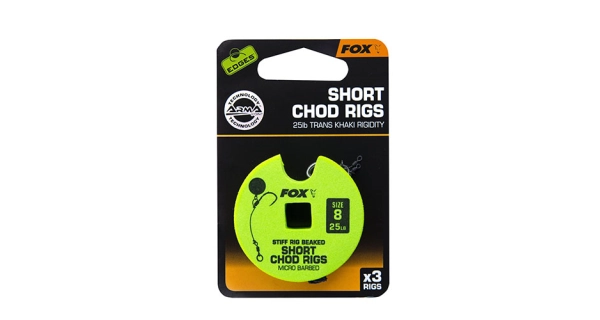 FOX - Hotový náväzec Edges Stiff Chod Rig Short 6 25 lb 3 ks