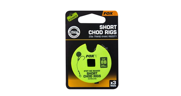 FOX - Hotový náväzec Edges Stiff Chod Rig Short 6 25 lb 3 ks