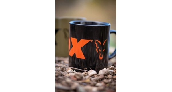 FOX - Hrnček Collection Ceramic Mug Black and Orange Logo 350 ml