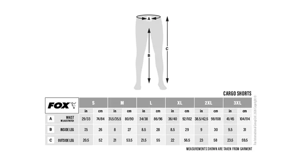 FOX - Kraťasy Khaki LW Cargo Shorts veľ. 2XL
