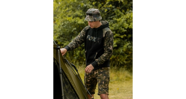 FOX - Mikina Black/Camo Raglan Hoody veľ. S