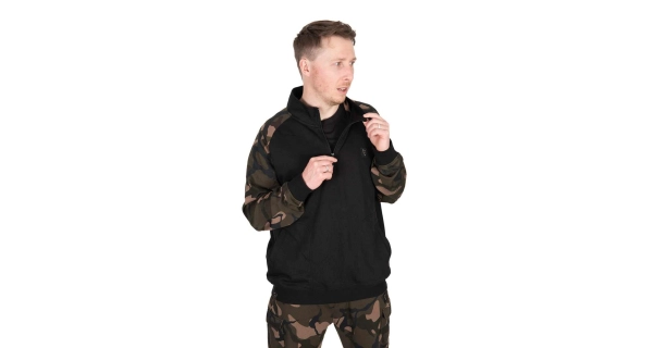FOX - Mikina LW Black Camo QTR Zip veľ. 3XL