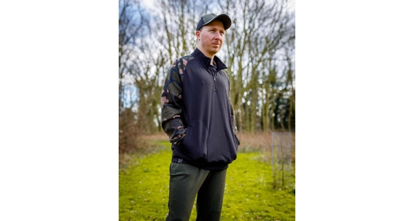 FOX - Mikina LW Black Camo QTR Zip veľ. 3XL