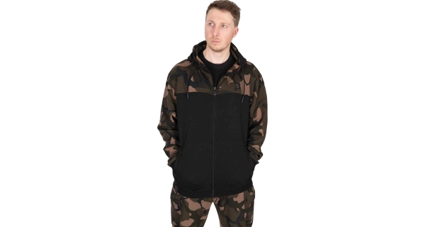 FOX - Mikina LW Black Camo Split Zip Hoody veľ. XL