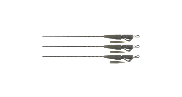 FOX - Montáž Edges Naturals Submerge Lead Clip Leaders 30 lb 75 cm 3 ks