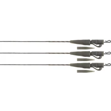 FOX - Montáž Edges Naturals Submerge Lead Clip Leaders 40 lb 75 cm 3 ks