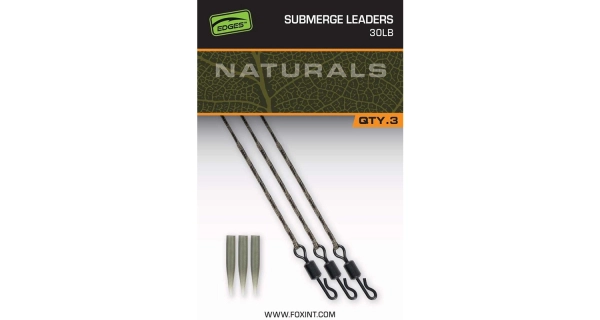 FOX - Montáž Naturals Submerged Leaders 75 cm 30 lb 3 ks