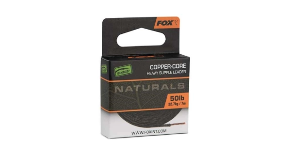 FOX - Náväzcová šnúra Edges Naturals Copper Core 50 lb 7 m