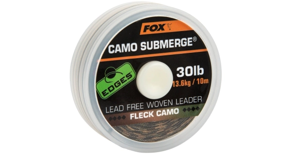 FOX - Náväzcová šnúra Edges Submerge Fleck Camo Leader 30 lb 10 m