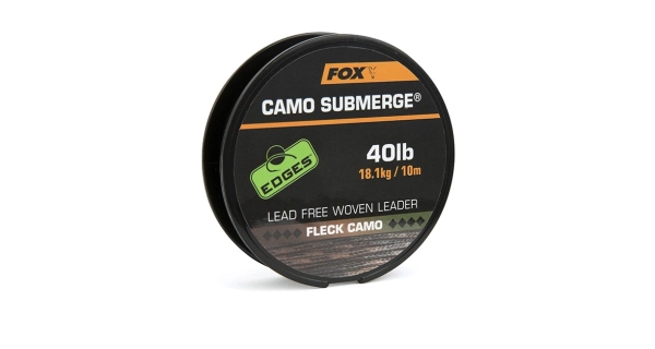 FOX - Náväzcová šnúra Edges Submerge Fleck Camo Leader 50 lb 10 m