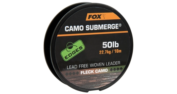FOX - Náväzcová šnúra Edges Submerge Fleck Camo Leader 50 lb 10 m