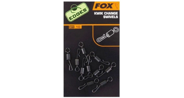 FOX - Obratlík Edges kwik change swivels veľ. 10, 10ks