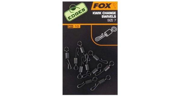 FOX - Obratlík Edges kwik change swivels veľ. 7 10 ks