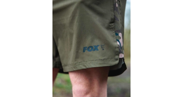 FOX - Plavecké kraťasy Khaki Camo LW Swim Shorts veľ. S