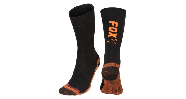 FOX - Ponožky Collection Socks Black Orange Thermolite Long Sock veľ. 40-43