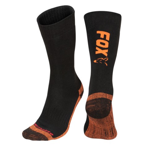 FOX - Ponožky Collection Socks Black Orange Thermolite Long Sock veľ. 40-43