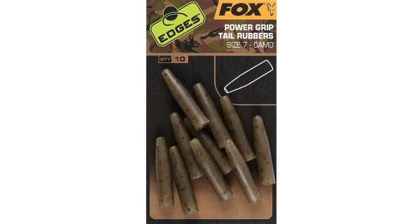 FOX - Prevleky Edges Camo Powergrip Tail Rubbers 10 ks veľ. 7
