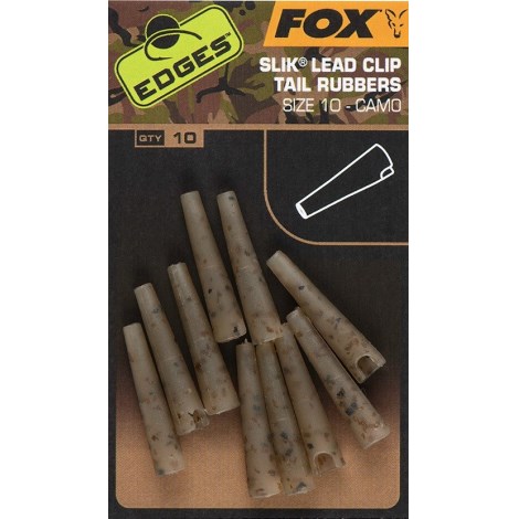 FOX - Prevleky Edges Camo Silk Lead Clip Tail Rubbers veľ. 10 10 ks