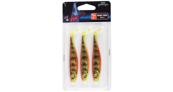 FOX RAGE - Gumová nástraha Pre Shad Single Colour Packs UV 10 cm Bright Perch 3 ks
